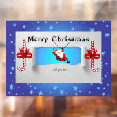サンタクロースとキャンディ赤と白クリスマス ウィンドウサイン (シート2)
