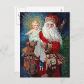 サンタクロースとキリストの子 シーズンポストカード (正面/裏面)