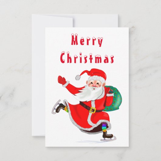 サンタクロースとギフトクリスマスカード (裏面)