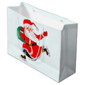 サンタクロースとギフト楽しいクリスマス抱き枕 ラージペーパーバッグ (正面アングル)