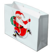 サンタクロースとギフト楽しいクリスマス抱き枕 ラージペーパーバッグ (裏面アングル)
