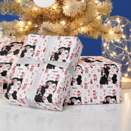 サンタクロースとクリスマスのための野球 ラッピングペーパー