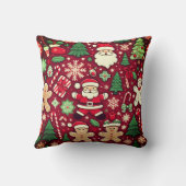 サンタクロースとクリスマスの装飾 クッション (裏面)