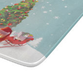 サンタクロースとクリスマスツリー カッティングボード (角)