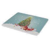 サンタクロースとクリスマスツリー カッティングボード (角)