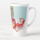 サンタクロースとクリスマスツリー カフェラテマグ (右)