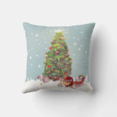 サンタクロースとクリスマスツリー クッション (裏面)
