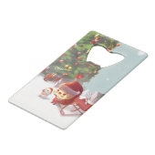 サンタクロースとクリスマスツリー クレジットカード栓抜き (裏面アングル)