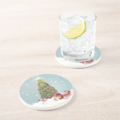 サンタクロースとクリスマスツリー コースター (側面)