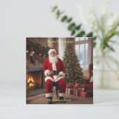 サンタクロースとクリスマスツリー シーズンカード (スタンド正面)