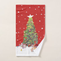 サンタクロースとクリスマスツリー