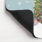 サンタクロースとクリスマスツリー マウスパッド (コーナー)