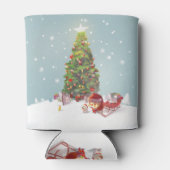 サンタクロースとクリスマスツリー 缶クーラー (裏面)