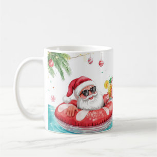 サンタクロースとクリスマスパーティー コーヒーマグカップ