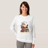 サンタクロースとクリスマスプレゼント Tシャツ (正面フル)