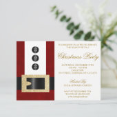 サンタクロースとグリッターベルト | パーティの招待状 招待状 (スタンド正面)