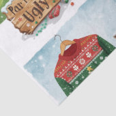 サンタクロースとゴルフのダサ可愛いクリスマスパーティーセーター 薄葉紙 (詳細)