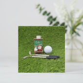 サンタクロースとゴルファーにとってゴルフのメリークリスマス カード (スタンド正面)