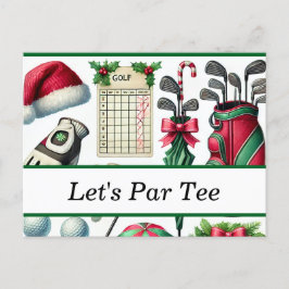 サンタクロースとゴルファーのための7月のゴルフクリスマス シーズンポストカード