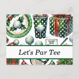 サンタクロースとゴルファーのための7月のゴルフクリスマス シーズンポストカード