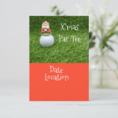 サンタクロースとゴルフクリスマスパーティの招待状 招待状 (スタンド正面)