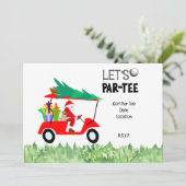 サンタクロースとゴルフクリスマスパーティの招待状 招待状 (スタンド正面)