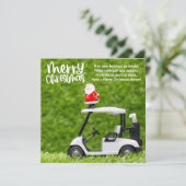 サンタクロースとゴルフクリスマス シーズンカード (スタンド正面)