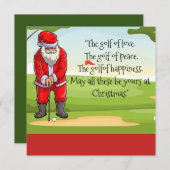 サンタクロースとゴルフクリ賛美スマスのコース シーズンカード (正面/裏面)