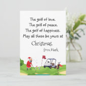 サンタクロースとゴルフクリ賛美スマス シーズンカード (スタンド正面)