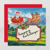 サンタクロースとゴルフメリークリスマス (正面/裏面)