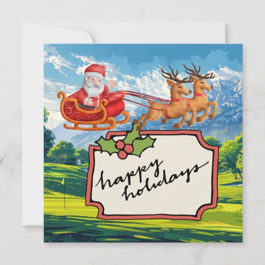 サンタクロースとゴルフメリークリスマス (正面)