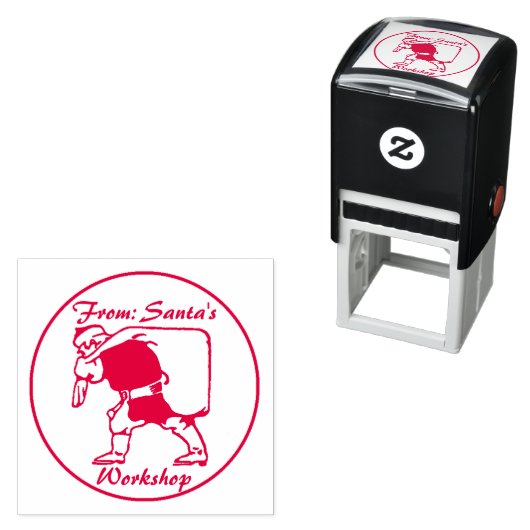 サンタクロースとサック セルフインキングスタンプ (インサイチュ)