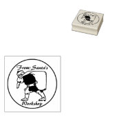 サンタクロースとサック ラバースタンプ (押印)