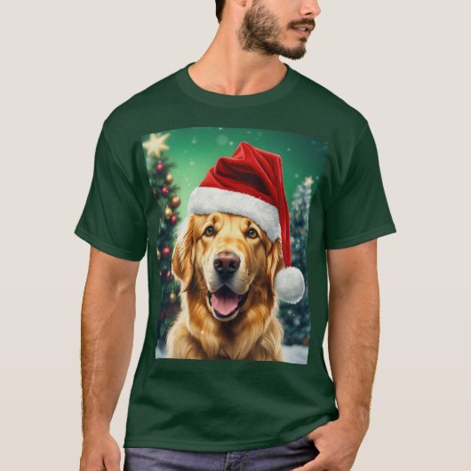 サンタクロースとサンタポーズがクリスマスに急上昇 Tシャツ (正面)