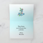 サンタクロースとサンド雪だるまのクリスマス カード (内部)