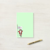 サンタクロースとシカゴの看板 ポストイット (デスク上)