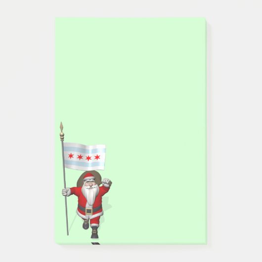 サンタクロースとシカゴの看板 ポストイット (正面)