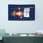 サンタクロースとシカゴ国旗 横断幕 (トレードショー)