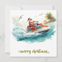 サンタクロースとジェットスキーでクリスマス休暇