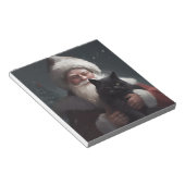 サンタクロースとタキシード猫フェスティバルクリスマス ノートパッド (アングル)