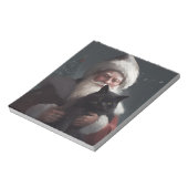 サンタクロースとタキシード猫フェスティバルクリスマス ノートパッド (回転)