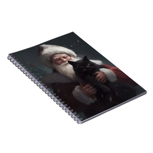 サンタクロースとタキシード猫フェスティバルクリスマス ノートブック (右側)