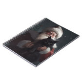 サンタクロースとタキシード猫フェスティバルクリスマス ノートブック (左側)