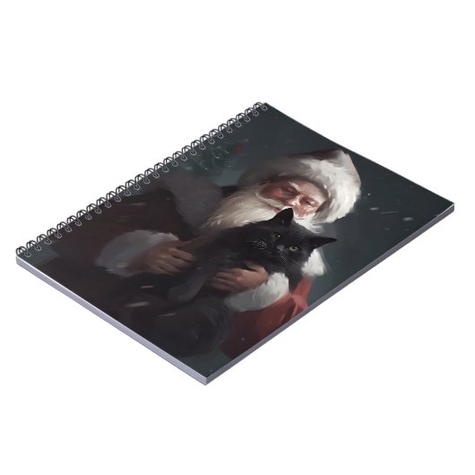 サンタクロースとタキシード猫フェスティバルクリスマス ノートブック (左側)