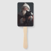 サンタクロースとタキシード猫フェスティバルクリスマス ハンドファン (裏面)