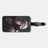 サンタクロースとタキシード猫フェスティバルクリスマス ラゲッジタグ (裏面横)