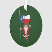 サンタクロースとテキサス州 オーナメント (正面)