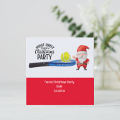 サンタクロースとテニスのクリスマス 招待状 (スタンド正面)