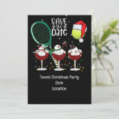 サンタクロースとテニスのクリスマス 招待状 (スタンド正面)