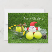 サンタクロースとテニスボールとテニスクリスマス (正面)